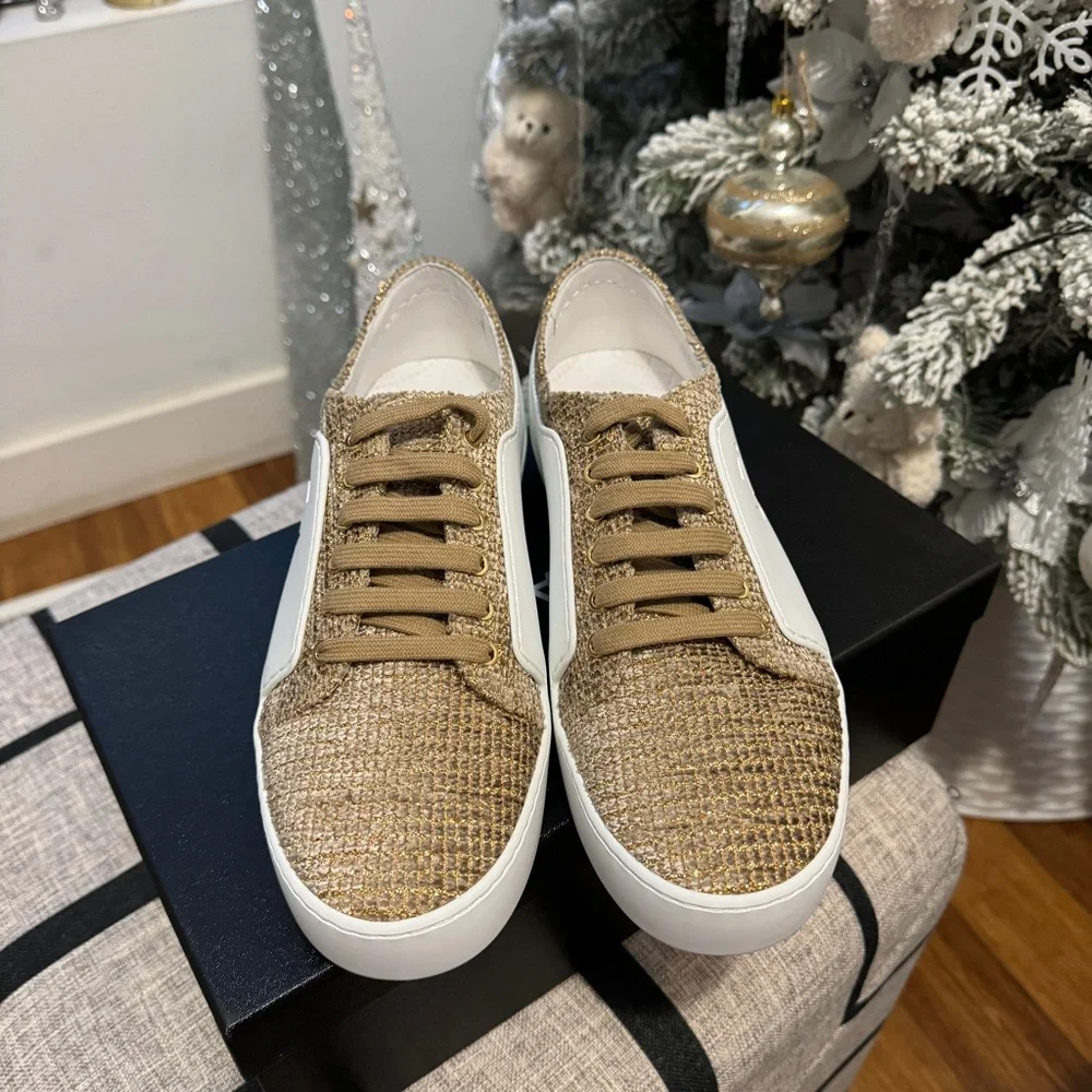 Authentic Chanel Tweed Sneakers - Picture 12 of 16